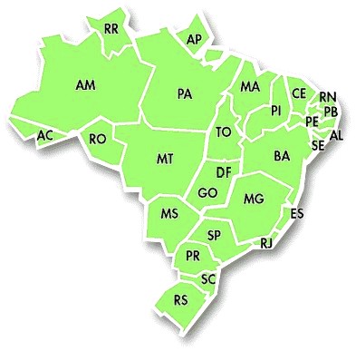 Brasilien Karte Abkuerzungen